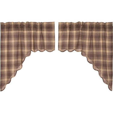 Dawson Star Scalloped Swag Curtain Set of 2 36x36x16 - The Fox Decor